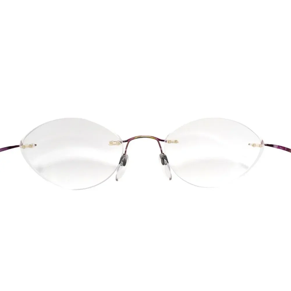 Silhouette 7395 40 Purple Rimless Eyeglasses FRAMES ONLY - GOOD CONDITION